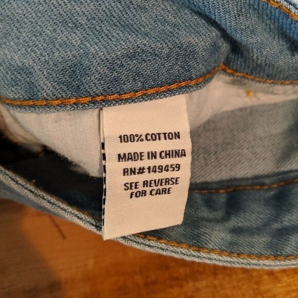 Ashley Mason distressed high rise denim shorts 14 - Picture 3 of 4